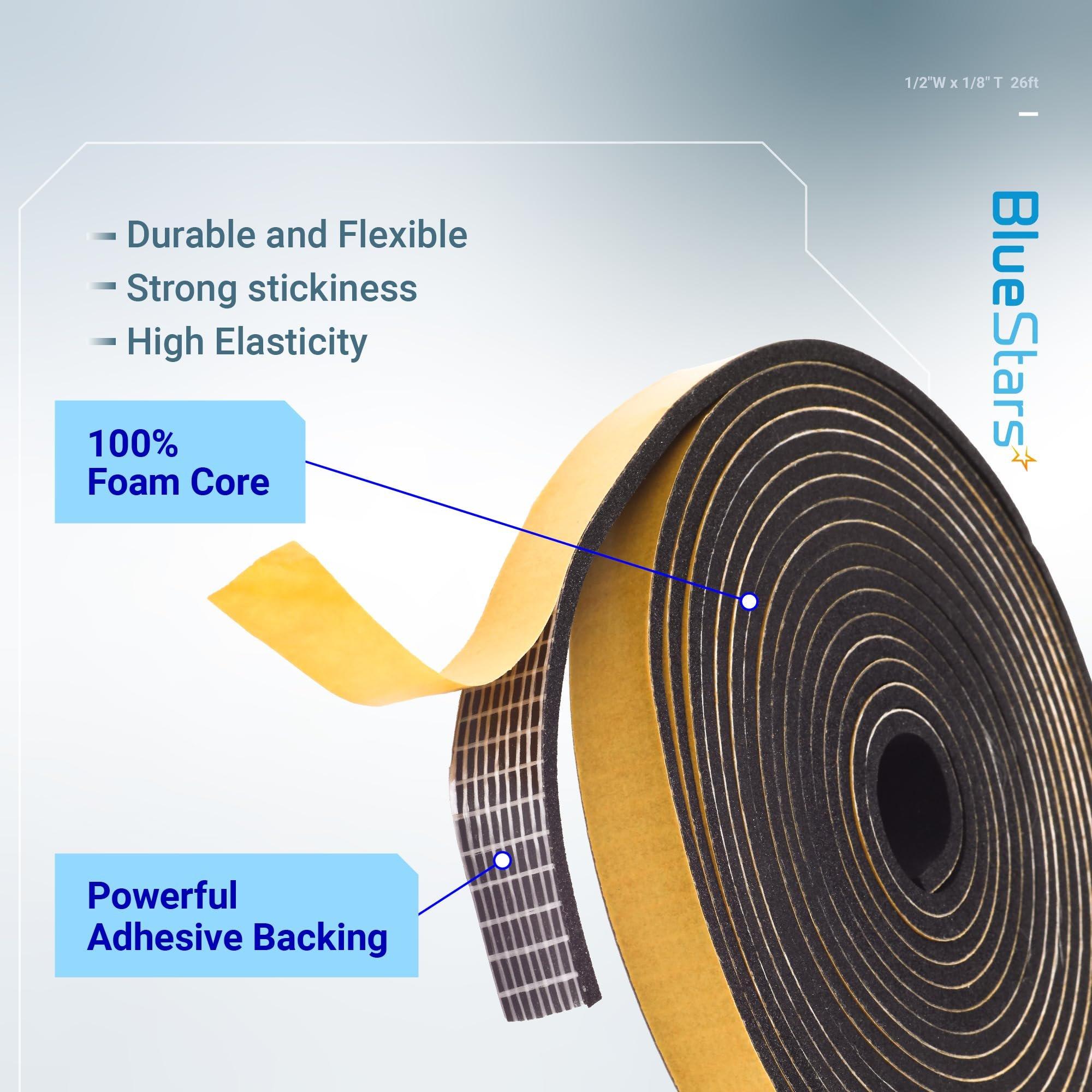 [Lifetime Warranty] Adhesive Door & Window Foam Tape 1/2"W x 1/8" T 26ft image 2