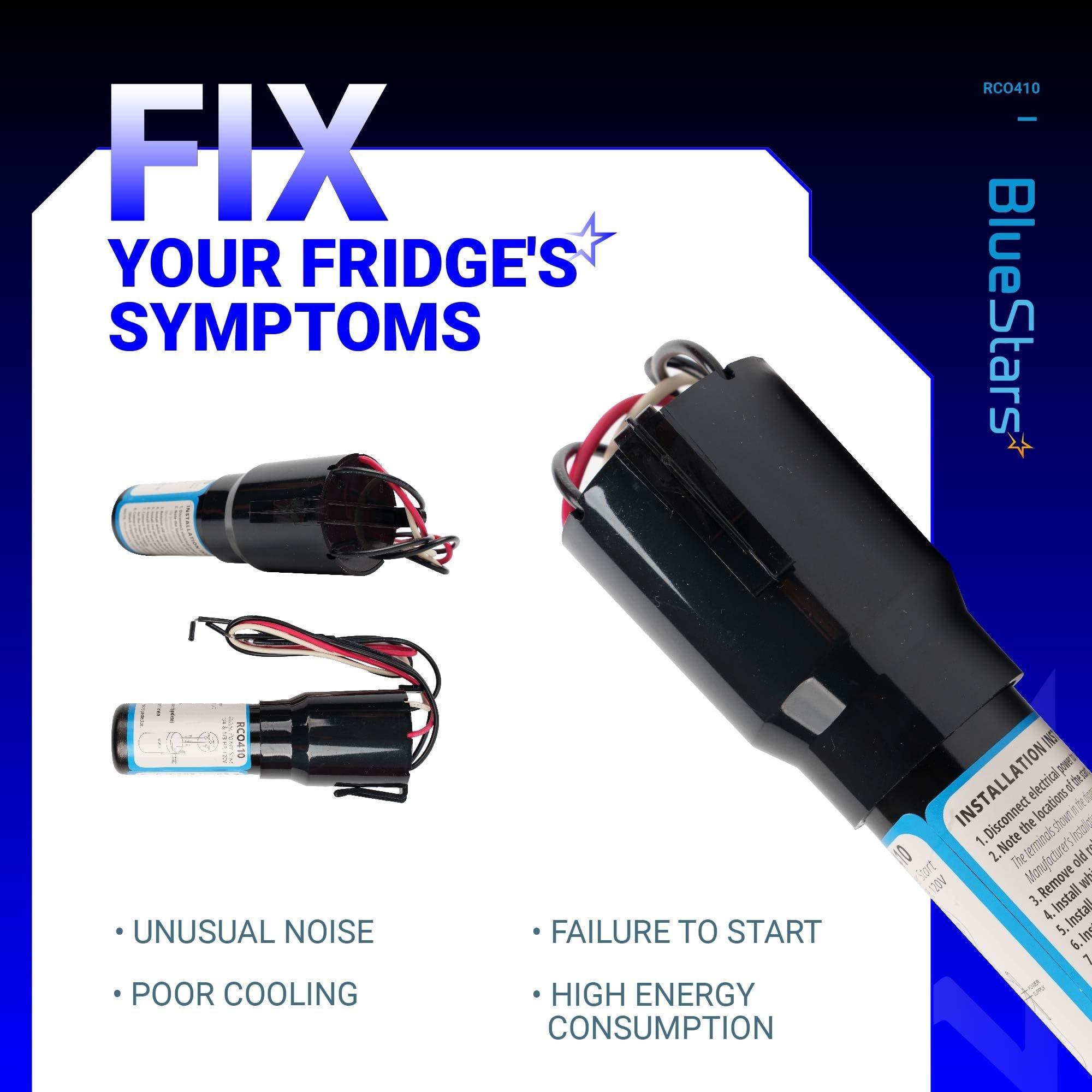 RCO410 3-in-1 Hard Start Capacitor Kit - Compatible with Refrigerators Freezers 115V Compressor Capacitor for 1/4-1/3 HP image 4