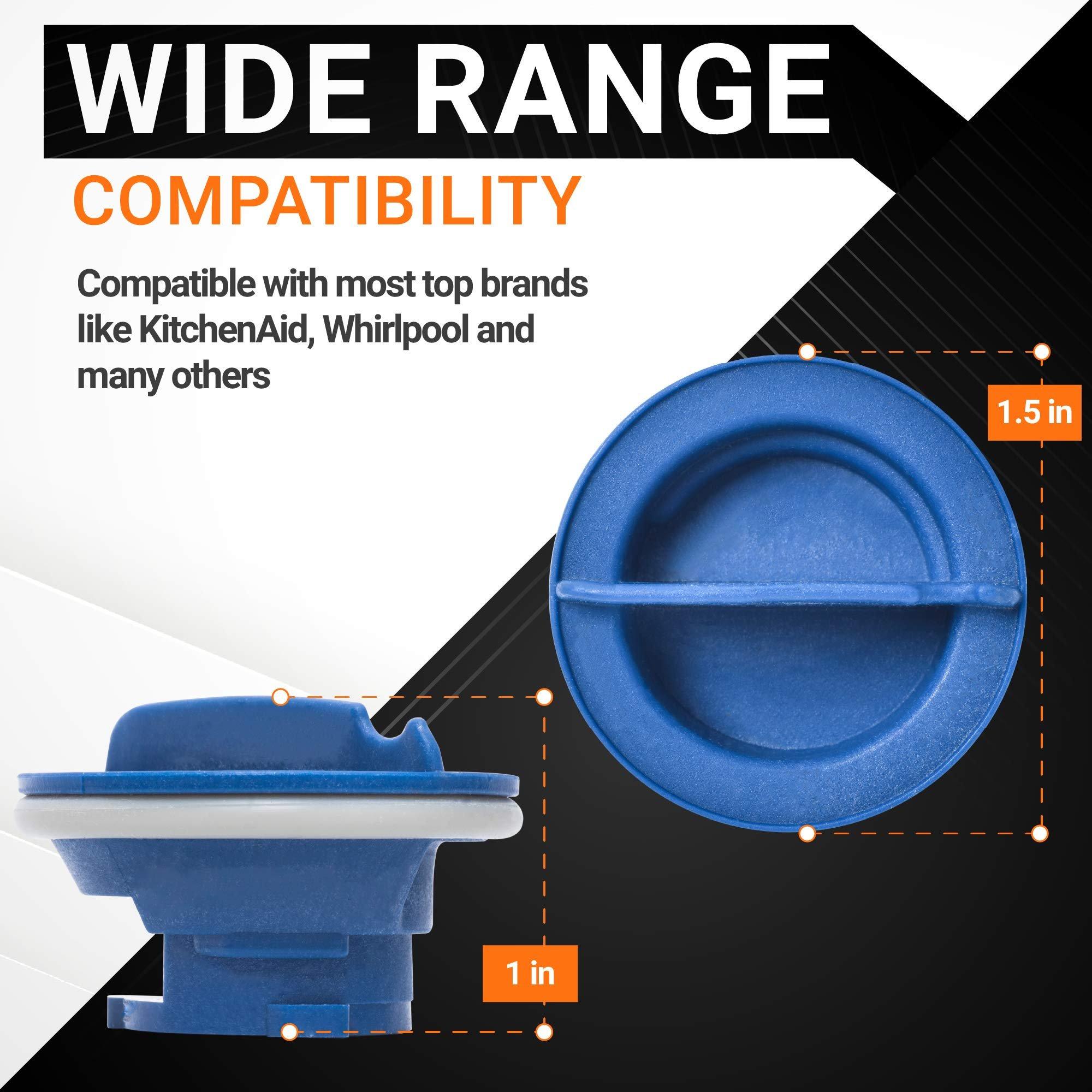 [Lifetime Warranty] WPW10077881 Dishwasher Dispenser Cap - Compatible with Whirlpool KitchenAid Dishwashers - Replaces W10077881 PS11748135 AP6014865 image 1