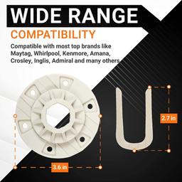 [Lifetime Warranty] W10721967 Pulley Clutch Kit W10006384 Drive Belt W10528947 Basket Hub - Compatible with Whirlpool Kenmore Maytag Washers - Replaces PS10057144 W10006354 W10006356 W10239973 WTW5000DW1 thumbnail 5