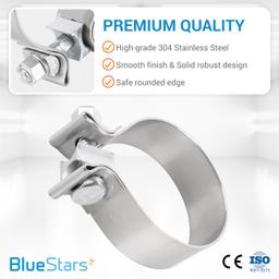 [Lifetime Warranty] 3" Exhaust Clamp Narrow Band Clamp thumbnail 2