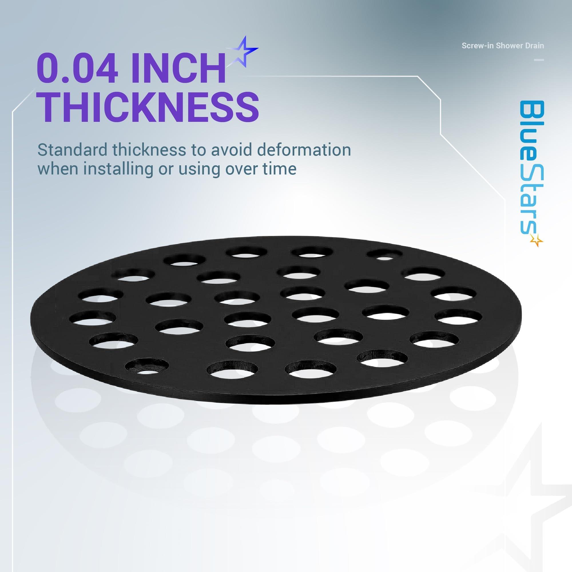 [Lifetime Warranty] 4â€ Metal Shower Strainer Drain Trim Set - Screw-in Cover for US Standard Sizes - Complete Kit with Machine & Self-Tapping Screws image 3