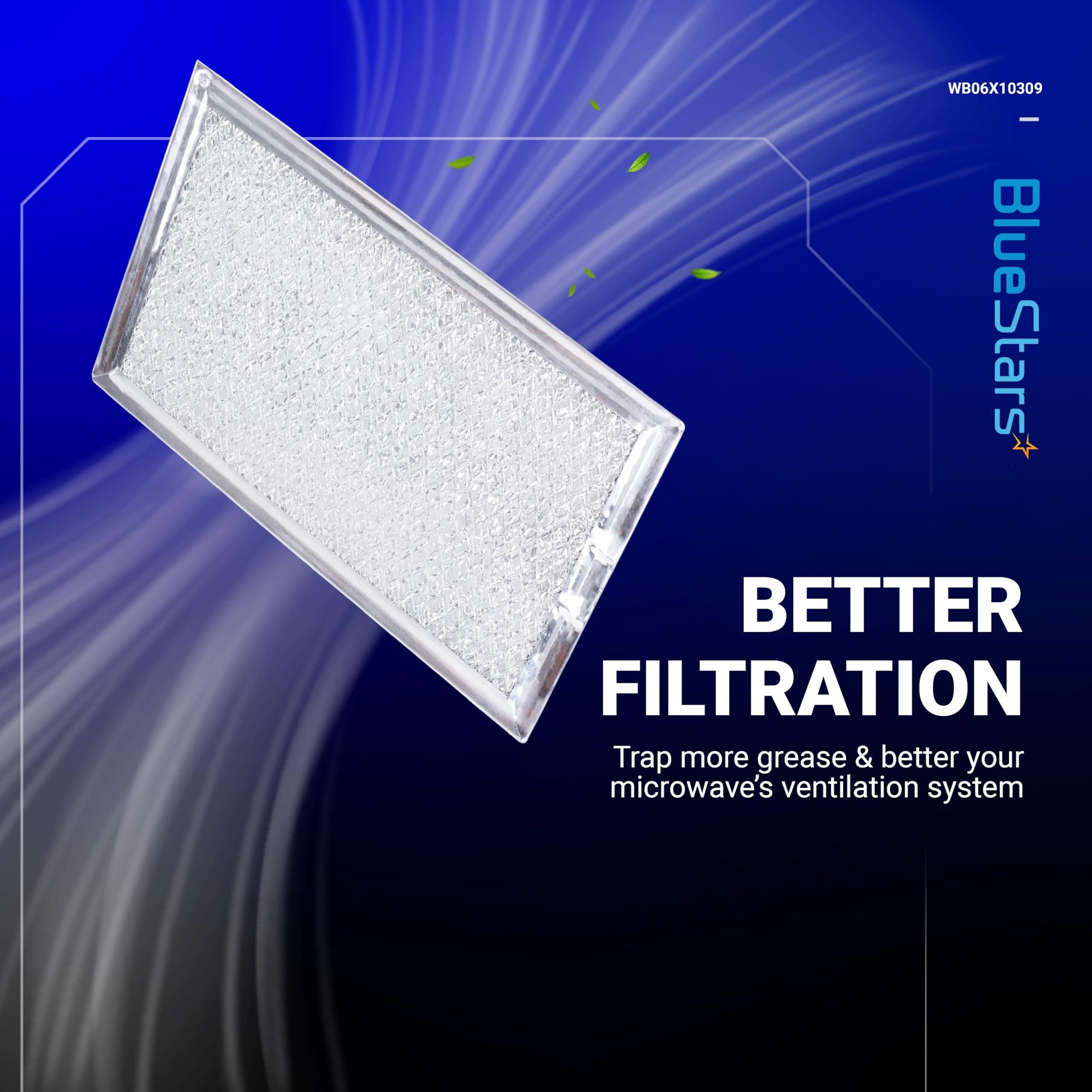 [Lifetime Warranty] WB06X10309 WB06X10359 Microwave Grease Filter Replacement 7.64" x 5.12" - Compatible with GE LG Kenmore Over-The-Range Vent Hood Microwaves - Pack of 3 image 3