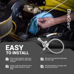 [Lifetime Warranty] Transmission Dipstick Stainless Braided Hose TH350 TH400 700R4 thumbnail 4