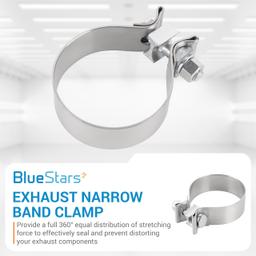 [Lifetime Warranty] 3" Exhaust Clamp Narrow Band Clamp thumbnail 1