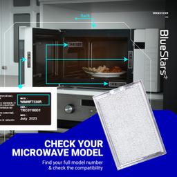 [Lifetime Warranty] WB06X10309 WB06X10359 Microwave Grease Filter Replacement 7.64" x 5.12" - Compatible with GE LG Kenmore Over-The-Range Vent Hood Microwaves - Pack of 3 thumbnail 5