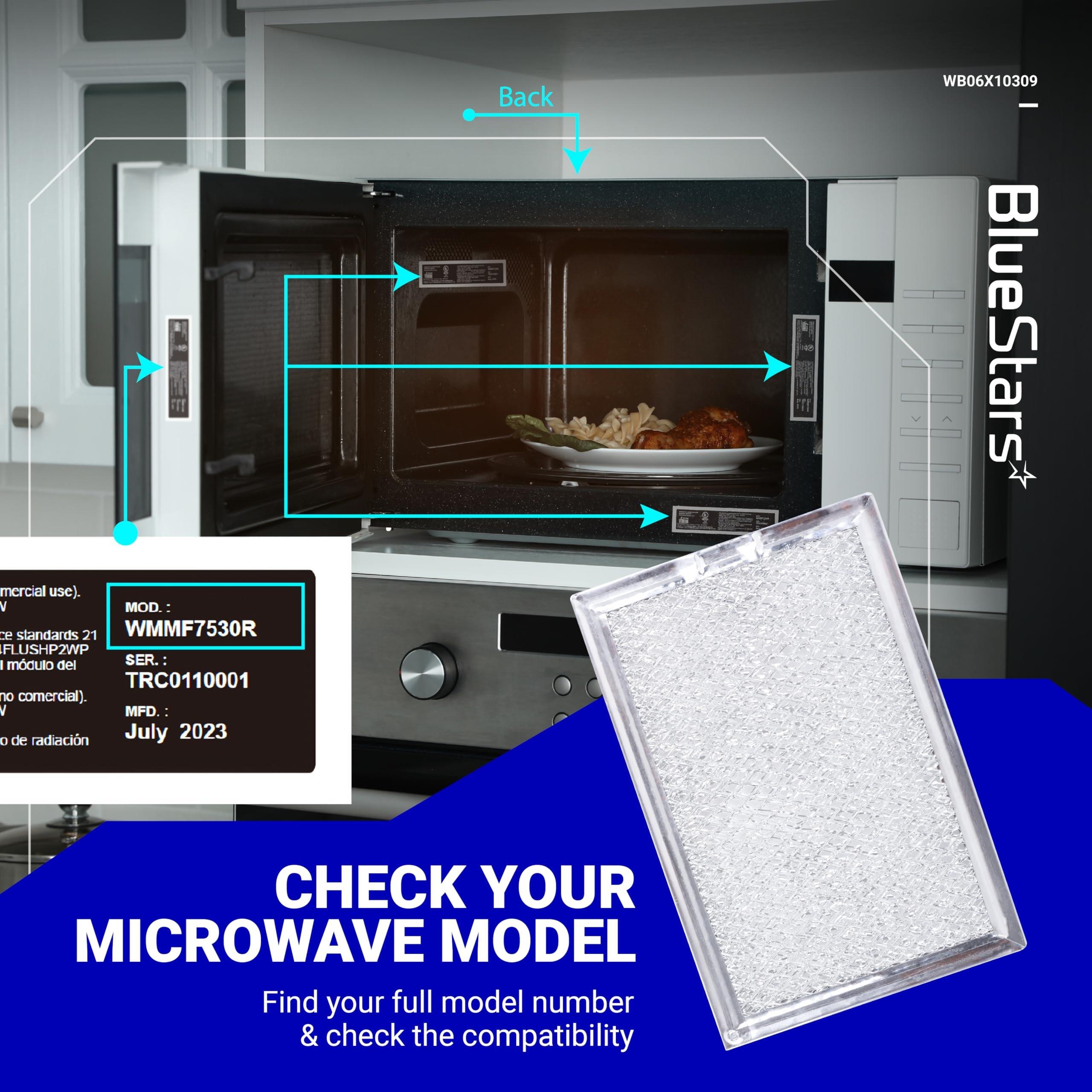 [Lifetime Warranty] WB06X10309 WB06X10359 Microwave Grease Filter Replacement 7.64" x 5.12" - Compatible with GE LG Kenmore Over-The-Range Vent Hood Microwaves - Pack of 3 image 5