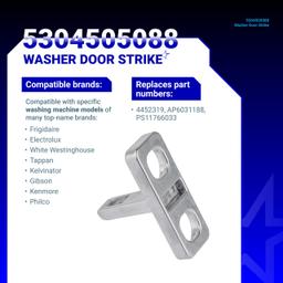 [Lifetime Warranty] 5304505088 Washer Door Strike - Compatible with Frigidaire, Electrolux Washer EFLW317TIW0, EFLW417SIW0, EFLS517SIW0, EFLS617SIW0 - Replaces AP6031188, 4452319, PS11766033 thumbnail 1