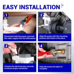 [Lifetime Warranty] DD81-02635A Dishwasher Drain Pump - For Samsung Dishwasher DW80CG4021SRAA DW80CG4051SRAA DW80M2020US/AA DW80N3030UB/AA - Replaces B20-3A01 DD81-02635A 4958703 AP6807450 thumbnail 5