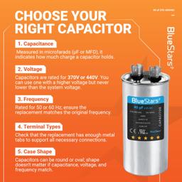 [Lifetime Warranty] 45 uF MFD Â±5% 370/440 VAC 50/60 Hz Round Run Start Capacitor - Fits AC Motor Run, Fan Start, Heat Pump thumbnail 5