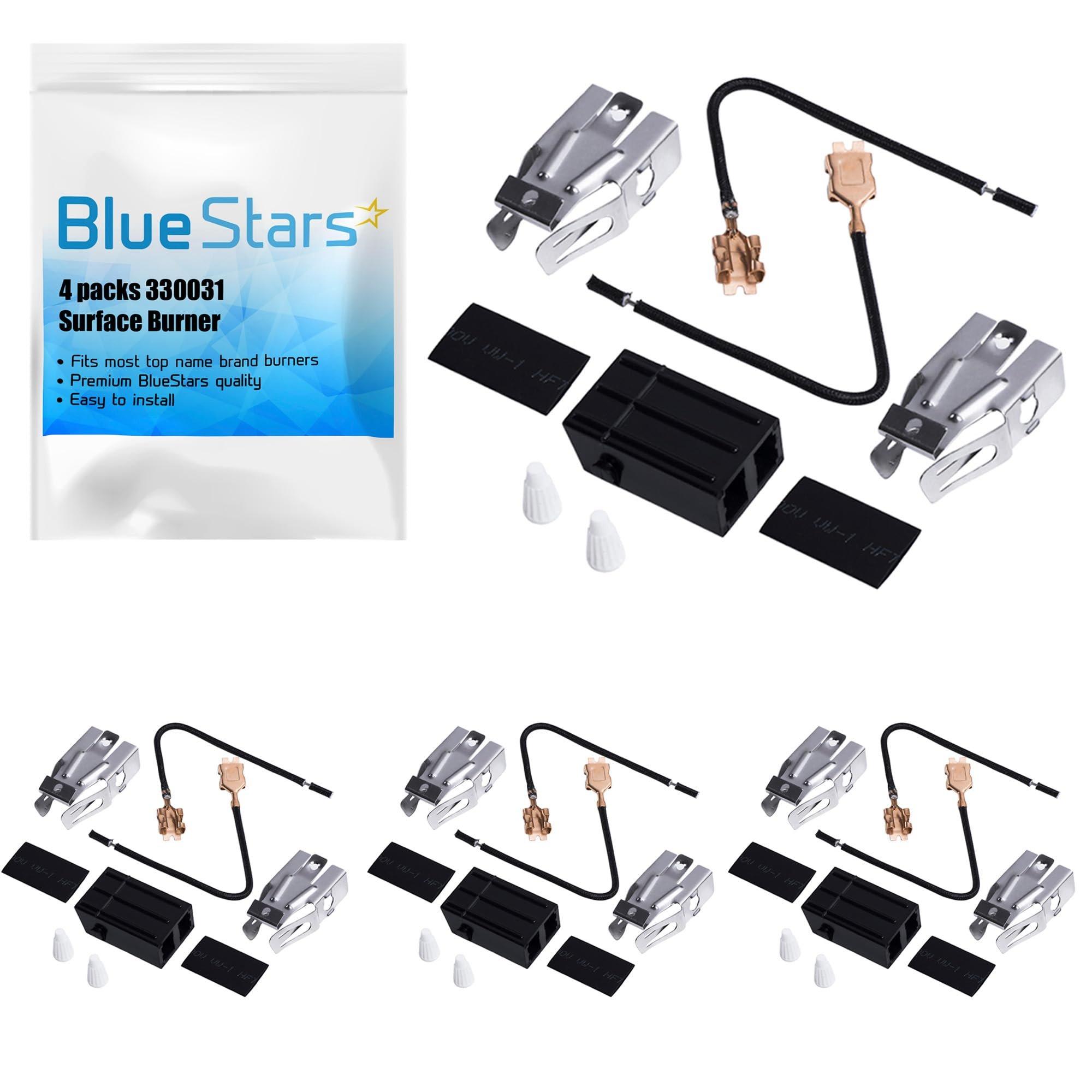 [Lifetime Warranty] 330031 Range Burner Receptacle Kit - Compatible with Whirlpool Kenmore Range/Stove/Microwave Oven - Replaces AP3075808 814399 5303935058 5301167733 WB17X210 - Pack of 4 image 0