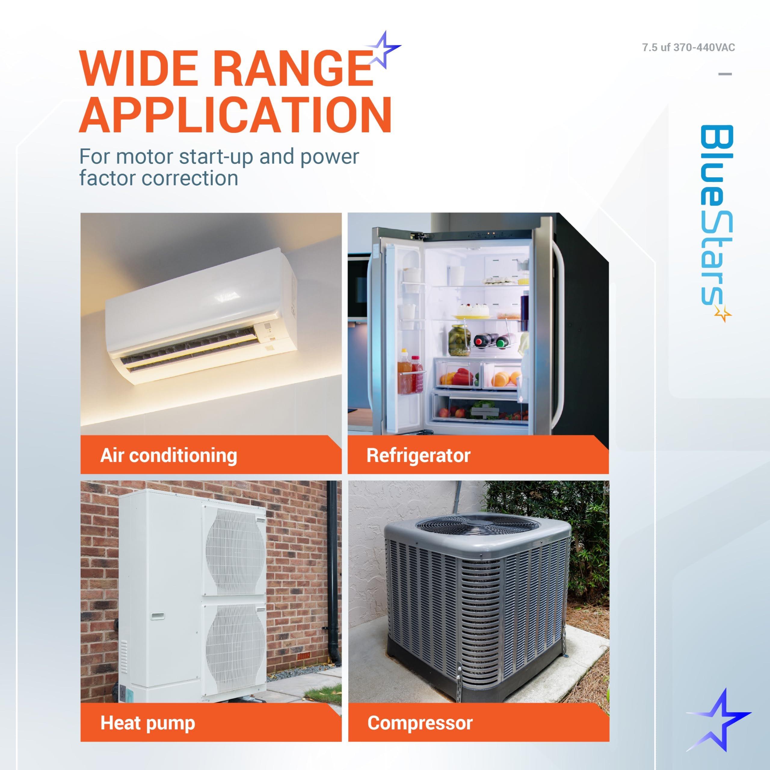 [Lifetime Warranty] 7.5 uF MFD ±5% 370/440 VAC Oval Run Capacitor CBB65 50/60 Hz - Fits Condenser Straight Cool, Heat Pump image 8