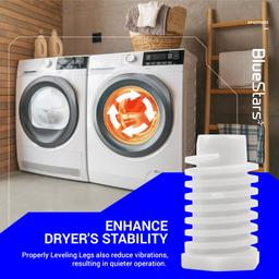[Lifetime Warranty] 49621 PS1609293 Dryer Leveling Leg Feet - Replaces W10823505 AP4295805 PS1609293 - Compatible with Whirlpool Gew9200lw1 Aed4475tq0 Gew9250pw1 Ced126sxq1 - Pack of 4 thumbnail 4