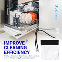 [Lifetime Warranty] W10402110 Dishwasher Fuse Kit - Fit Whirlpool Kenmore KitchenAid Dishwashers - Replaces W10195528 W10402110VP PS4704481 AP5645909 - with Protective Sleeve & Foil & Zip Ties thumbnail 2