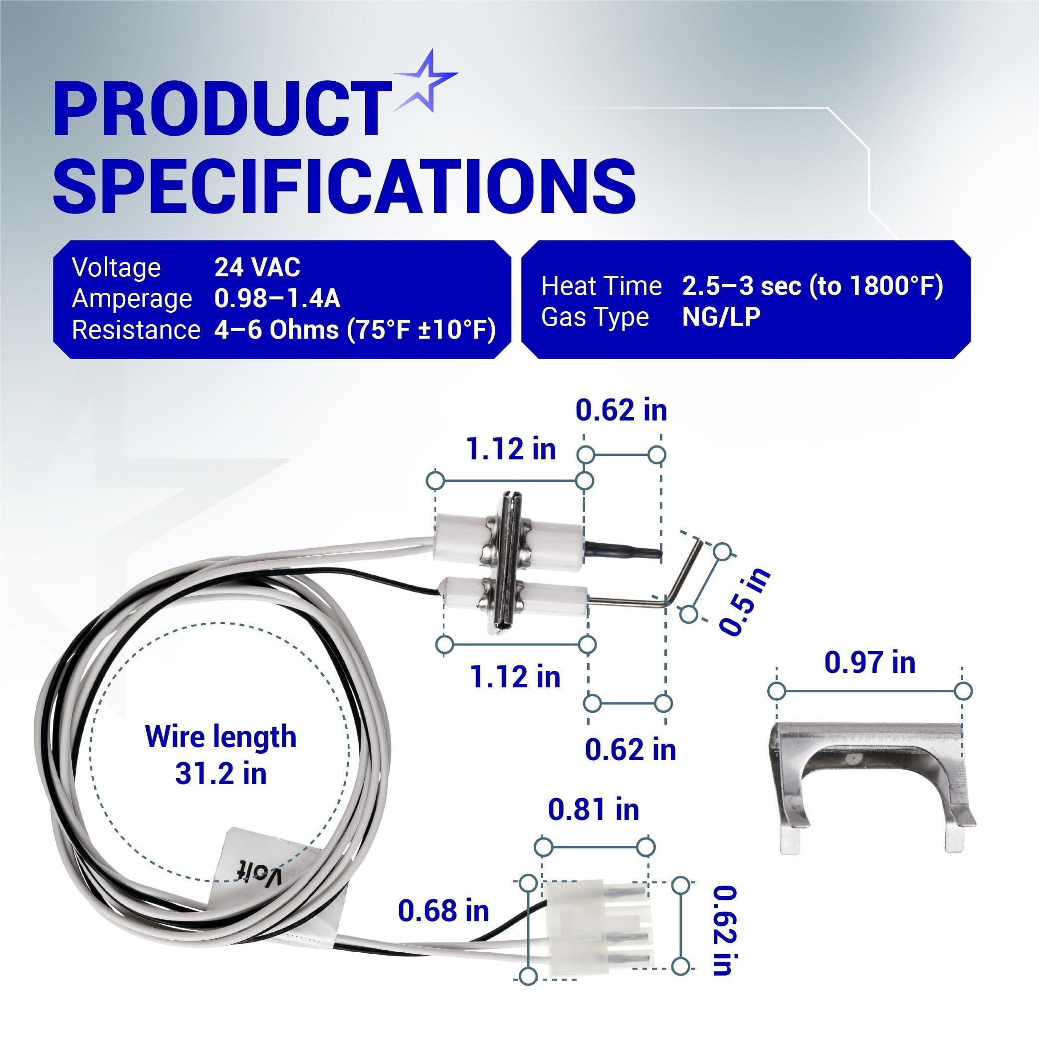 [Lifetime Warranty] Q3400A1024/U Igniter Flame Rod Assembly 24V image 1