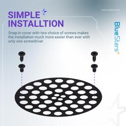 [Lifetime Warranty] 4â€ Metal Shower Strainer Drain Trim Set - Screw-in Cover for US Standard Sizes - Complete Kit with Machine & Self-Tapping Screws thumbnail 5
