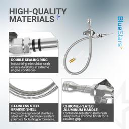 [Lifetime Warranty] Transmission Dipstick Stainless Braided Hose TH350 TH400 700R4 thumbnail 5