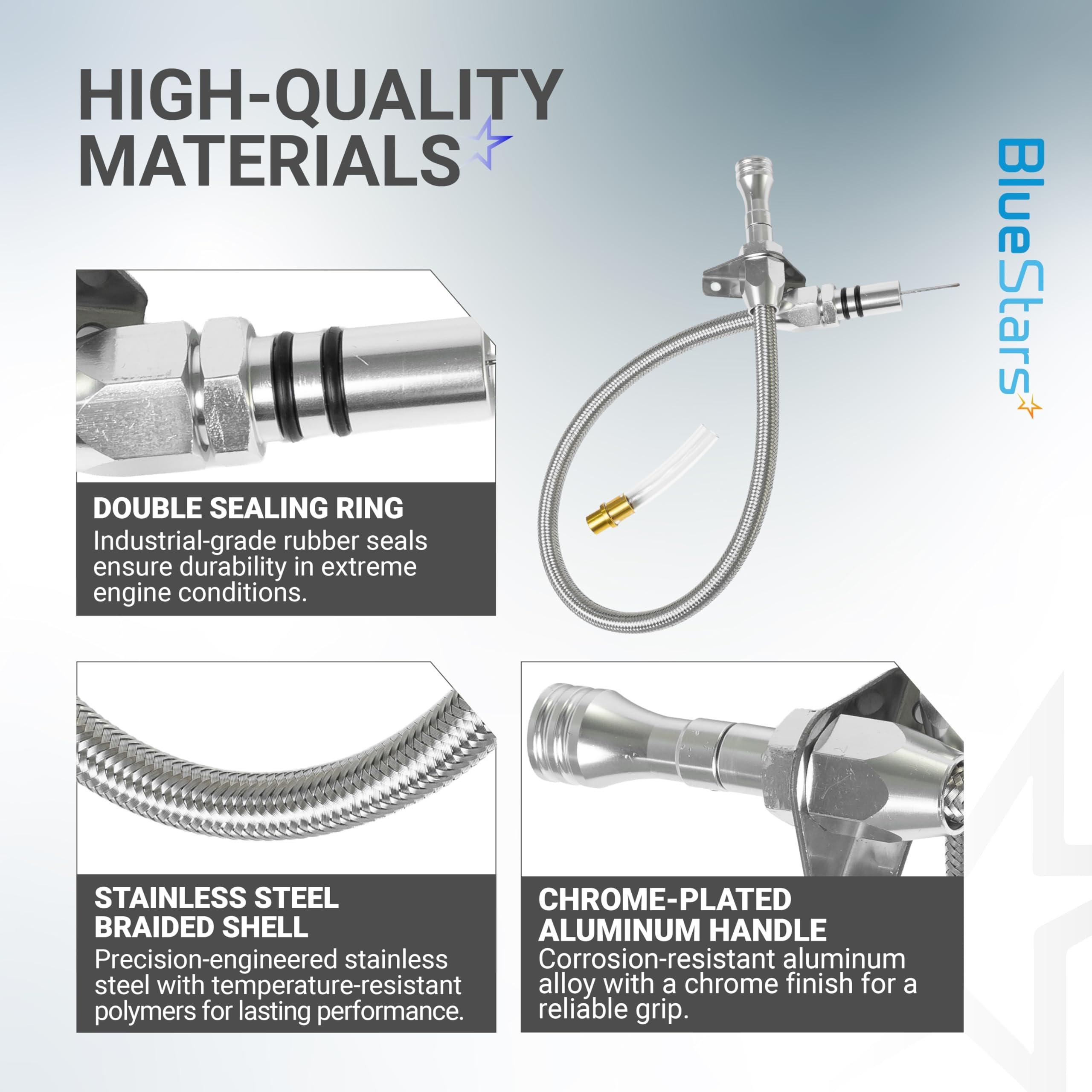 [Lifetime Warranty] Transmission Dipstick Stainless Braided Hose TH350 TH400 700R4 image 5