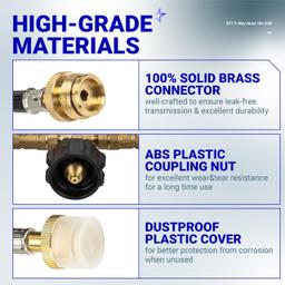 [Lifetime Warranty] 5FT 2-Way Propane Hose Adapter 1lb to 20lb thumbnail 2