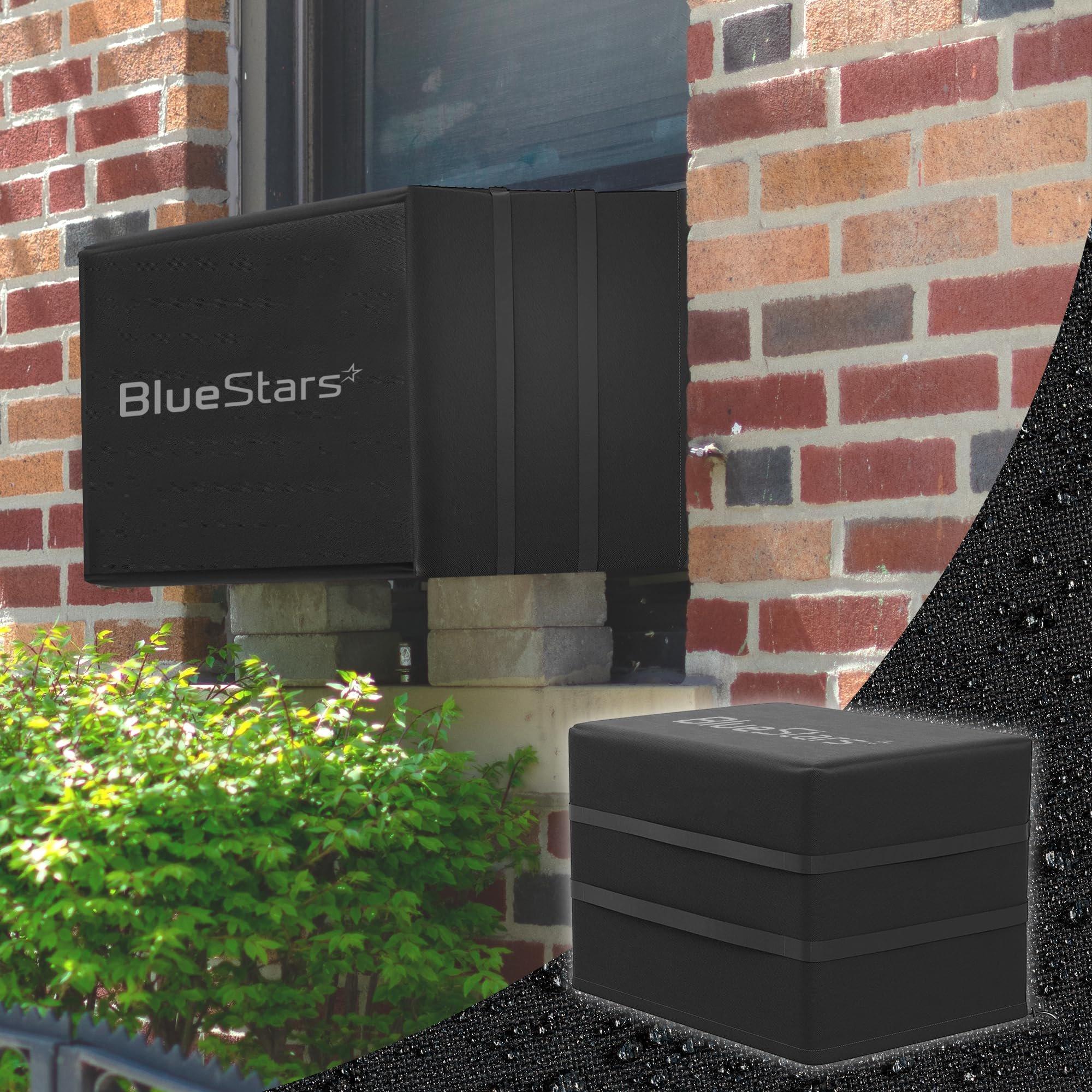 [Lifetime Warranty] Window Air Conditioner Cover For Outside Unit - 25.5"W x 21"D x 17"H AC Cover - Heavy Duty Insulation Window AC Protection Outdoor with Drawstring image 0