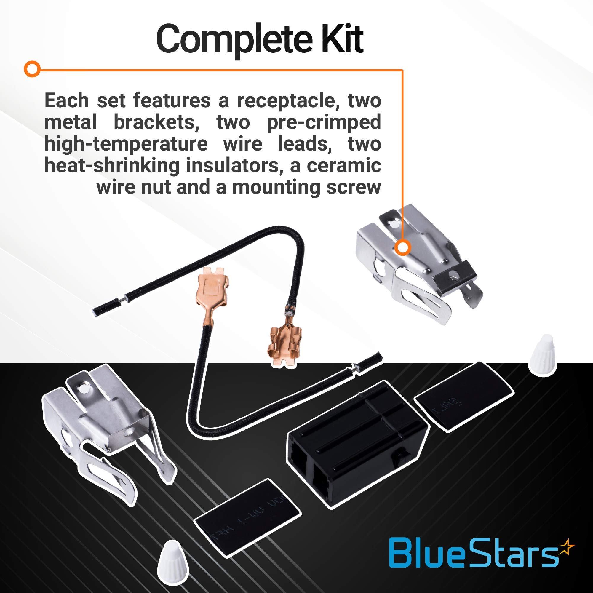 [Lifetime Warranty] 330031 Range Burner Receptacle Kit - Compatible with Whirlpool Kenmore Range/Stove/Microwave Oven - Replaces AP3075808 814399 5303935058 5301167733 WB17X210 - Pack of 4 image 4