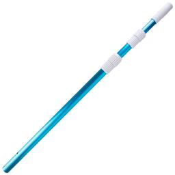 Heavy Duty 12ft Aluminum Telescopic Swimming Pool Pole - Adjustable 3-Piece Expandable Step-Up - 1-1/4" Diameter Connection End - Attach Skimmer Nets, Rakes, Brushes, Vacuum Heads thumbnail 0