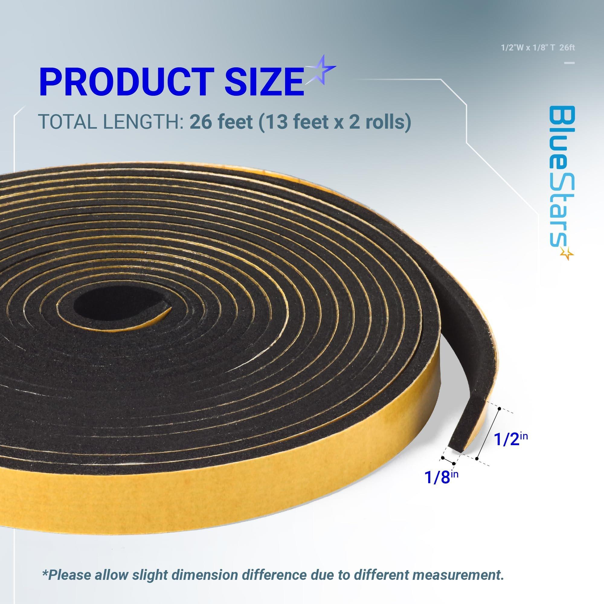 [Lifetime Warranty] Adhesive Door & Window Foam Tape 1/2"W x 1/8" T 26ft image 1