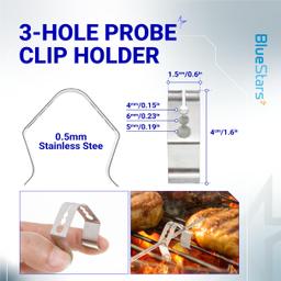 [Lifetime Warranty] Temperature Meat Probe with Thermometer Probe Holder Clip Replacement for Rec Tec Recteq RT-B380 Bullseye, RT-590, RT-700 Wood Pellet Grills - Pack of 2 thumbnail 3