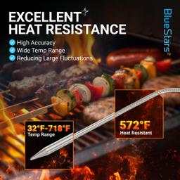 [Lifetime Warranty] Temperature Meat Probe with Thermometer Probe Holder Clip Replacement for Rec Tec Recteq RT-B380 Bullseye, RT-590, RT-700 Wood Pellet Grills - Pack of 2 thumbnail 6