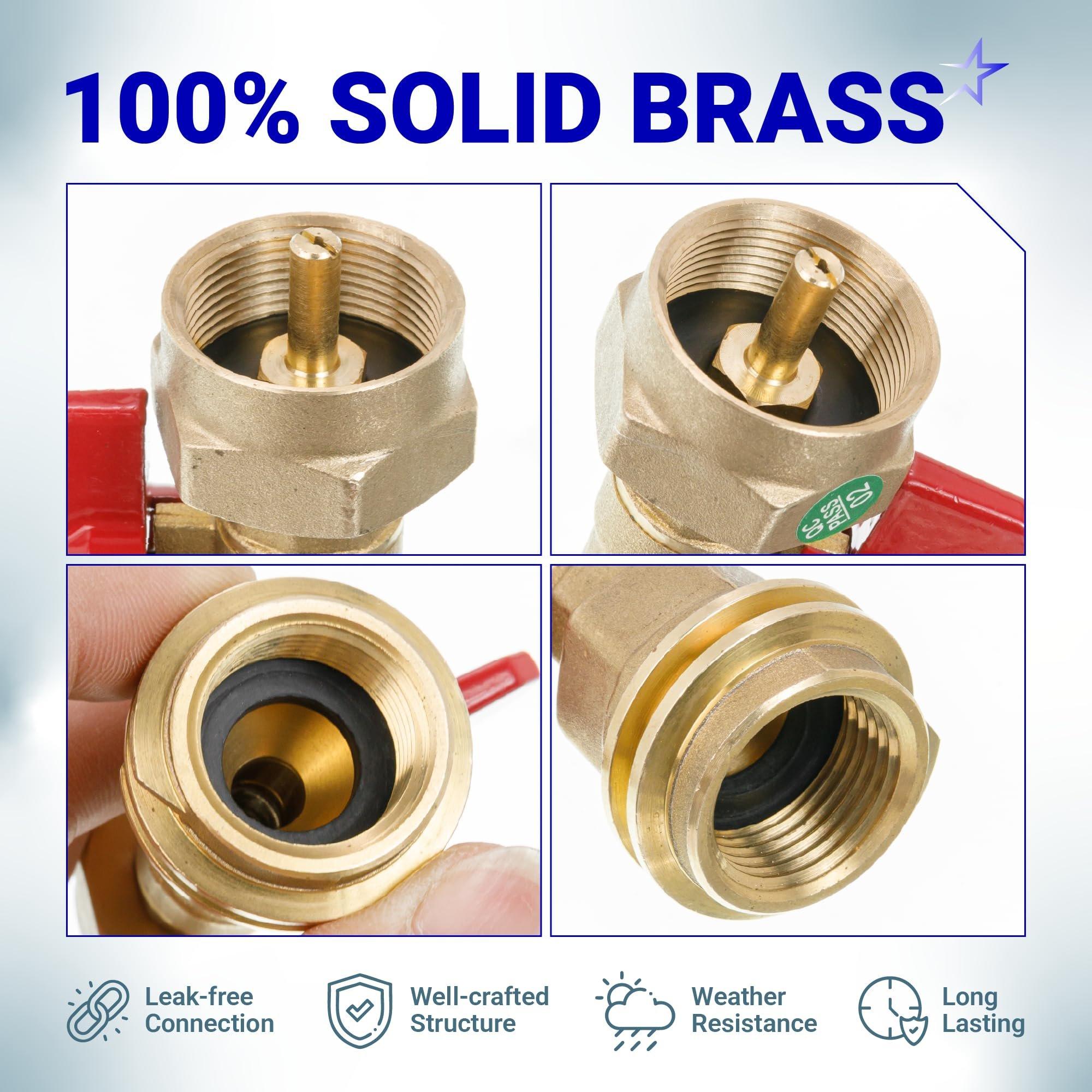 [Lifetime Warranty] 20lb to 1lb Propane Tank Adapter with Valve - Fit 1lb / 16.4oz Disposable Throwaway Cylinder, Convert CGA600 to QCC1 Male Thread/POL Female Thread image 6