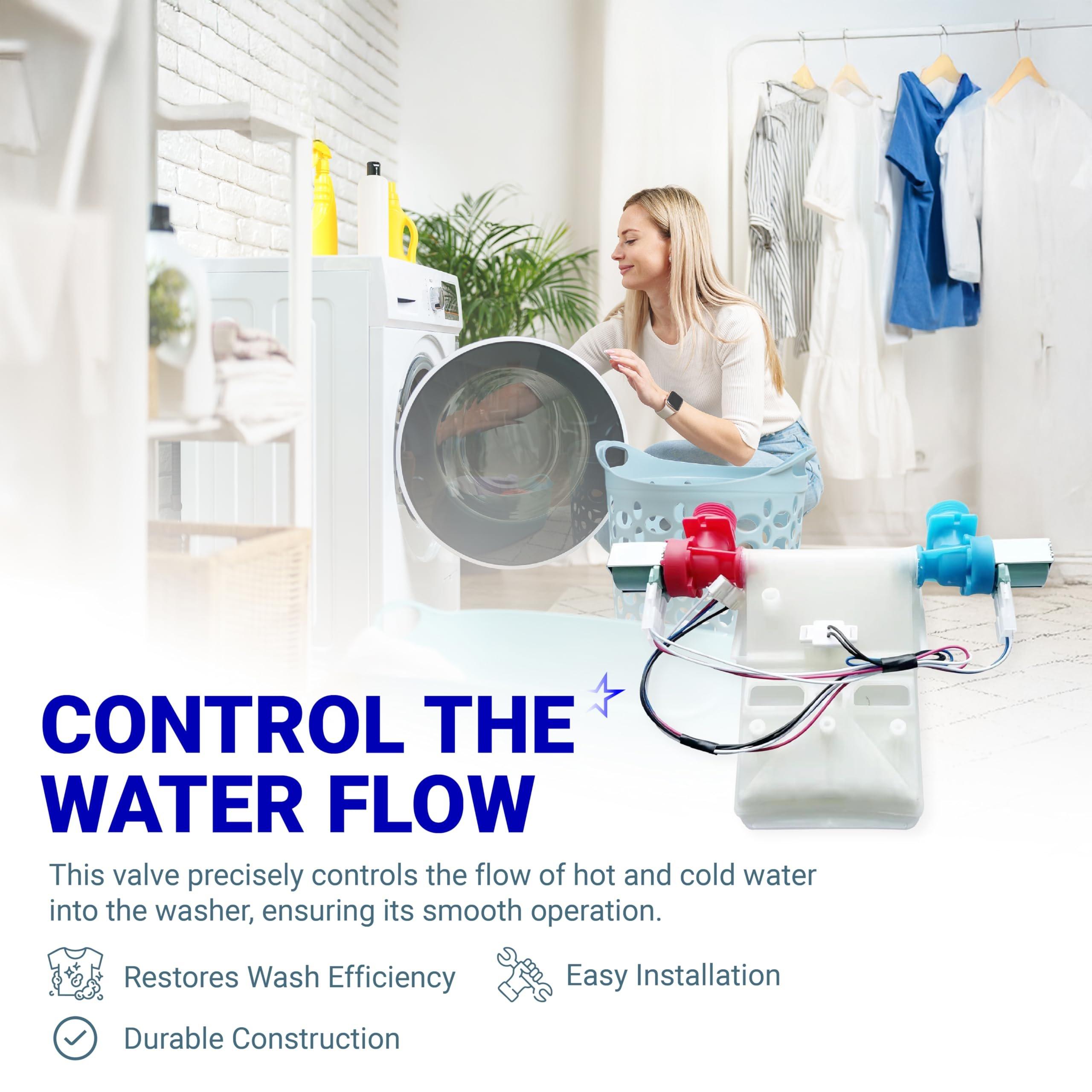 W10683603 Washer Water Inlet Valve - For Whirlpool Crosley Maytag Inglis Roper Washer image 2