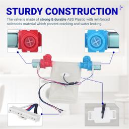 W10683603 Washer Water Inlet Valve - For Whirlpool Crosley Maytag Inglis Roper Washer thumbnail 3