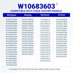 W10683603 Washer Water Inlet Valve - For Whirlpool Crosley Maytag Inglis Roper Washer thumbnail 4