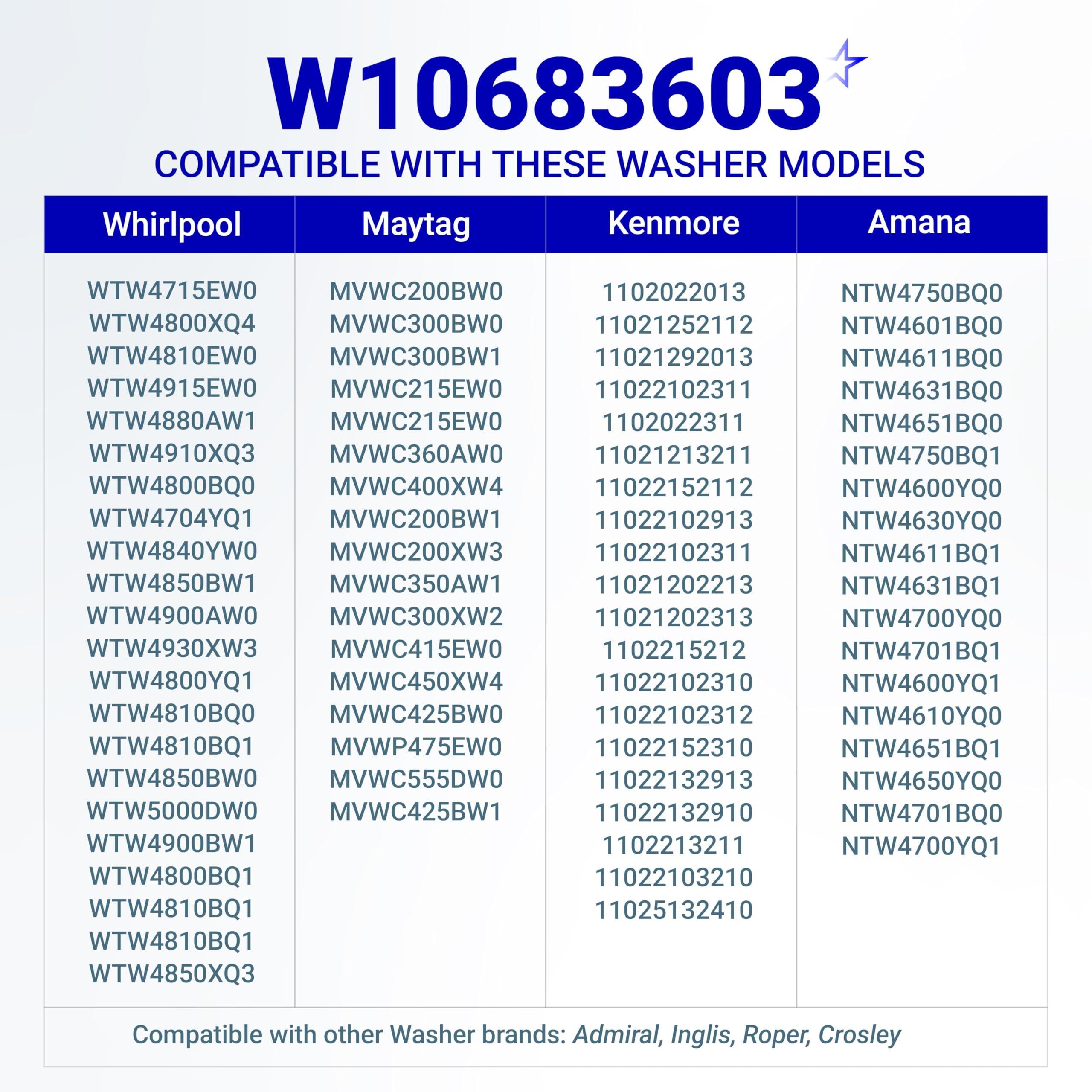 W10683603 Washer Water Inlet Valve - For Whirlpool Crosley Maytag Inglis Roper Washer image 4