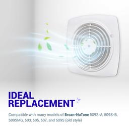 [Lifetime Warranty] 97011790 S97011790 Bathroom Exhaust Fan Cover - Compatible with Nutone Broan Wall Fan - Replaces 509S-A 509S-B 509SMG 503 505 507 - 11.5 x 11.5 Inch ABS Wall Ventilation Grille thumbnail 4