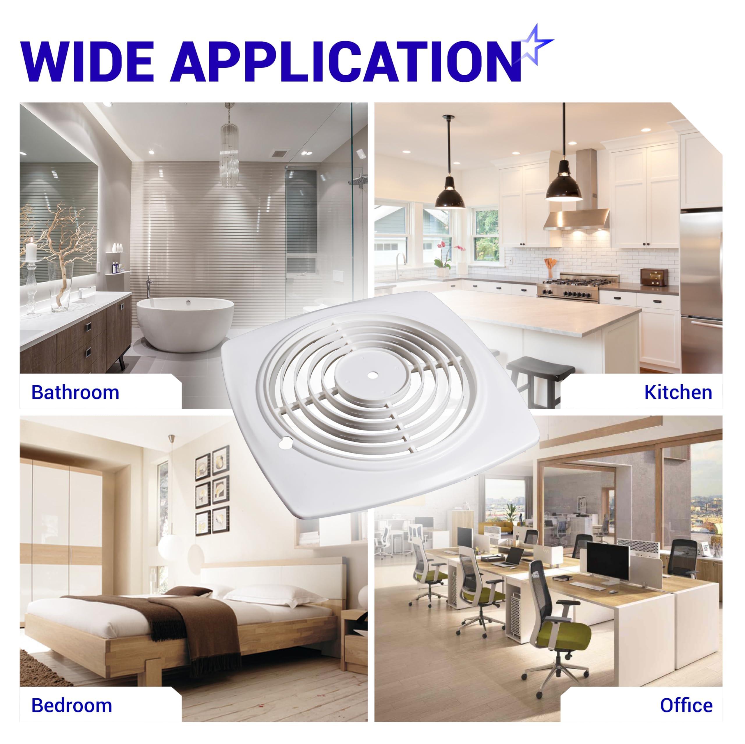 [Lifetime Warranty] 97011790 S97011790 Bathroom Exhaust Fan Cover - Compatible with Nutone Broan Wall Fan - Replaces 509S-A 509S-B 509SMG 503 505 507 - 11.5 x 11.5 Inch ABS Wall Ventilation Grille image 5