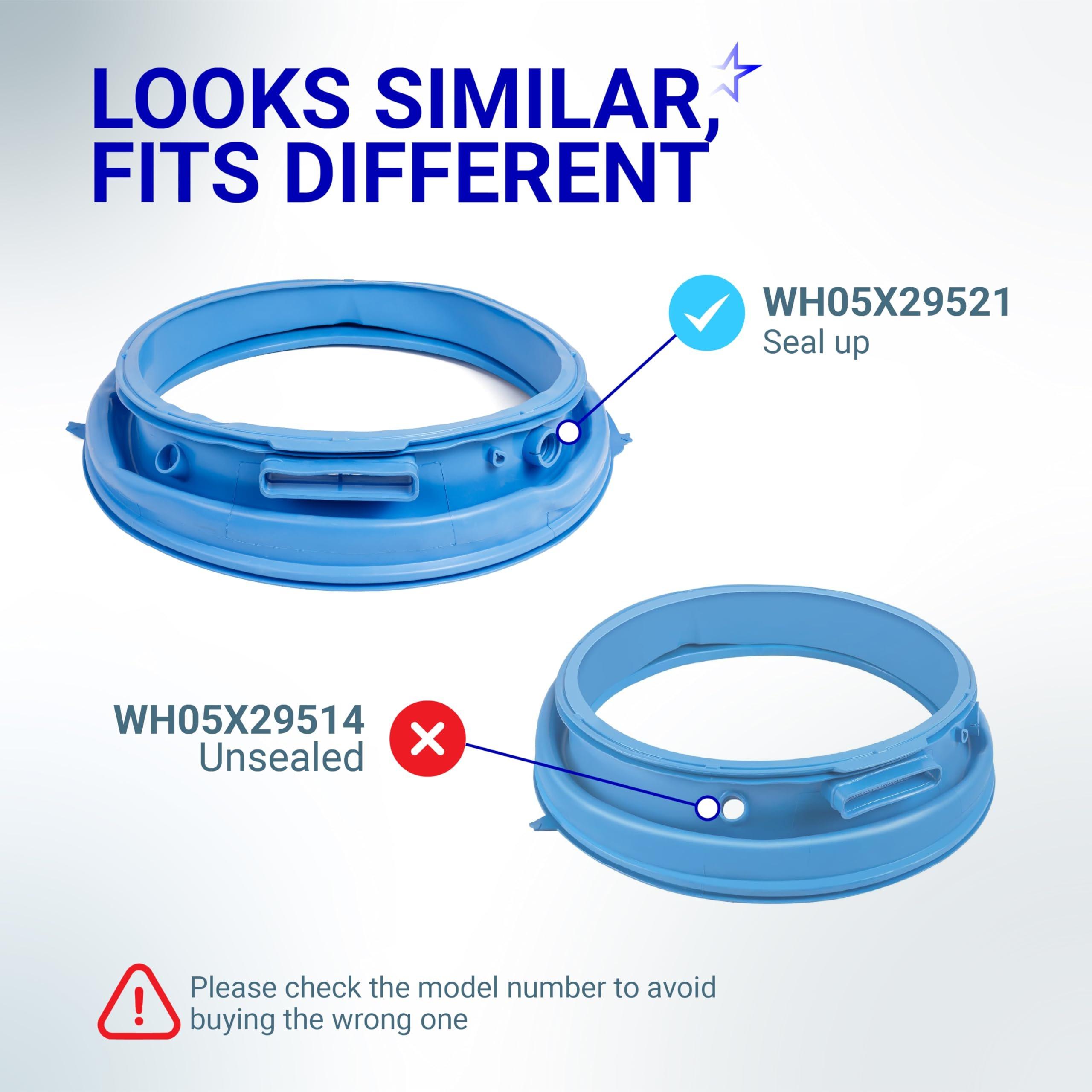 [Lifetime Warranty] WH05X29521 Washer Door Gasket - Compatible with GE GFW550SSN0WW GFW550SSN2WW GFW550SSN5WW GFW550SSN1WW GFW550SPR5RS GFW510SCN0WW - Replaces AP6983548 PS12743602 EAP12743602 4978358 image 6