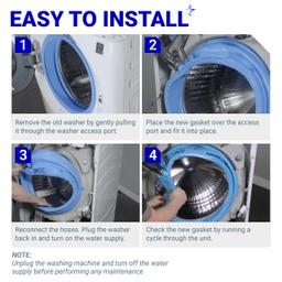 [Lifetime Warranty] WH05X29521 Washer Door Gasket - Compatible with GE GFW550SSN0WW GFW550SSN2WW GFW550SSN5WW GFW550SSN1WW GFW550SPR5RS GFW510SCN0WW - Replaces AP6983548 PS12743602 EAP12743602 4978358 thumbnail 7
