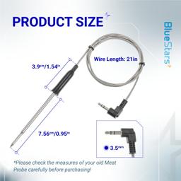 Thermometer Meat Probe for Ninja FG550/FG551 Smart XL 6-in-1 Indoor Grill with Air Fry, IG651 Foodi Smart XL Pro 7-in-1, LG450CCO, LG550CO, BG550, EG351 Ninja Indoor Grill Accessories thumbnail 2