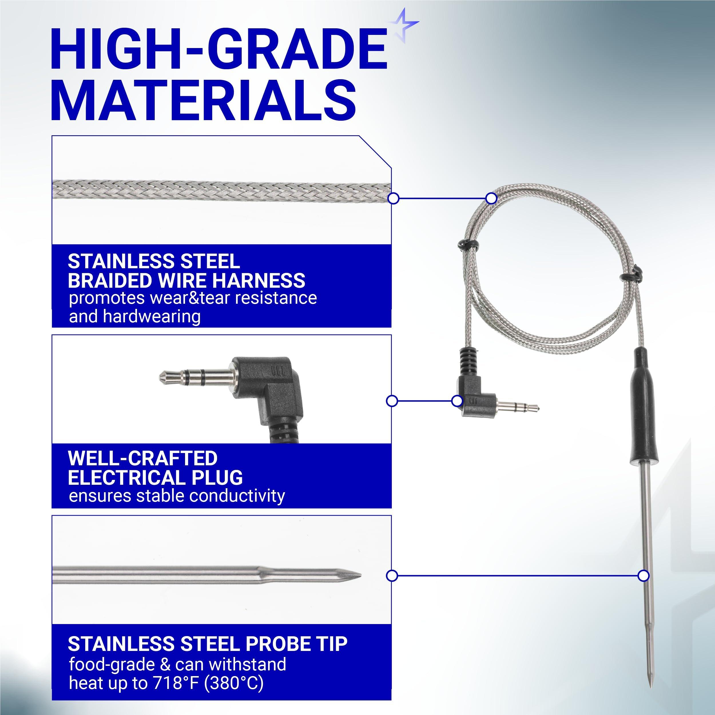 Thermometer Meat Probe for Ninja FG550/FG551 Smart XL 6-in-1 Indoor Grill with Air Fry, IG651 Foodi Smart XL Pro 7-in-1, LG450CCO, LG550CO, BG550, EG351 Ninja Indoor Grill Accessories image 5