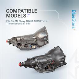 [Lifetime Warranty] TH350 TH400 700R4 Transmission Dipstick Tube with Flexible Stainless Braided Hose - Firewall Mount for Chevy GM SBC BBC thumbnail 3