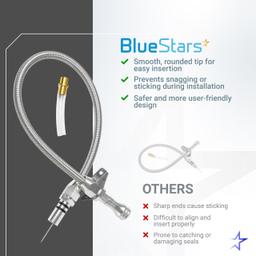 [Lifetime Warranty] TH350 TH400 700R4 Transmission Dipstick Tube with Flexible Stainless Braided Hose - Firewall Mount for Chevy GM SBC BBC thumbnail 7