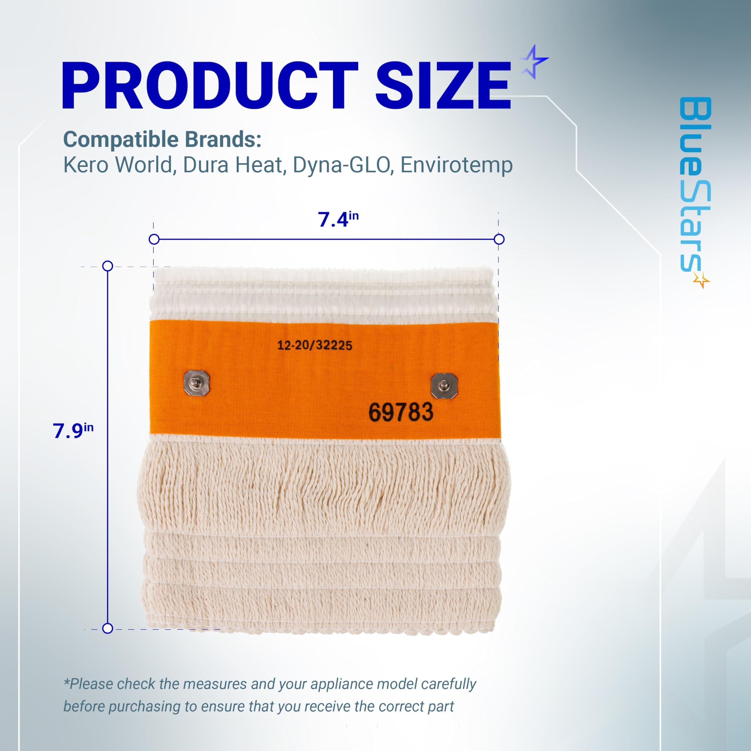 BlueStars 32225 Wick - Fit for Kero World KW-24C DuraHeat DH-2300 Dyna-GLO CV-2300&RMC-95C Envirotemp CV-2300 Keroheat CV-2300 Kerosene Heater Replacement Wicks White (Pack of 2) image 1