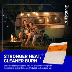 BlueStars 32225 Wick - Fit for Kero World KW-24C DuraHeat DH-2300 Dyna-GLO CV-2300&RMC-95C Envirotemp CV-2300 Keroheat CV-2300 Kerosene Heater Replacement Wicks White (Pack of 2) thumbnail 3