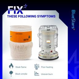 BlueStars 32225 Wick - Fit for Kero World KW-24C DuraHeat DH-2300 Dyna-GLO CV-2300&RMC-95C Envirotemp CV-2300 Keroheat CV-2300 Kerosene Heater Replacement Wicks White (Pack of 2) thumbnail 4