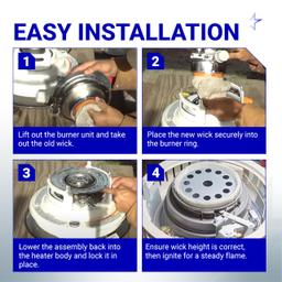 BlueStars 32225 Wick - Fit for Kero World KW-24C DuraHeat DH-2300 Dyna-GLO CV-2300&RMC-95C Envirotemp CV-2300 Keroheat CV-2300 Kerosene Heater Replacement Wicks White (Pack of 2) thumbnail 7