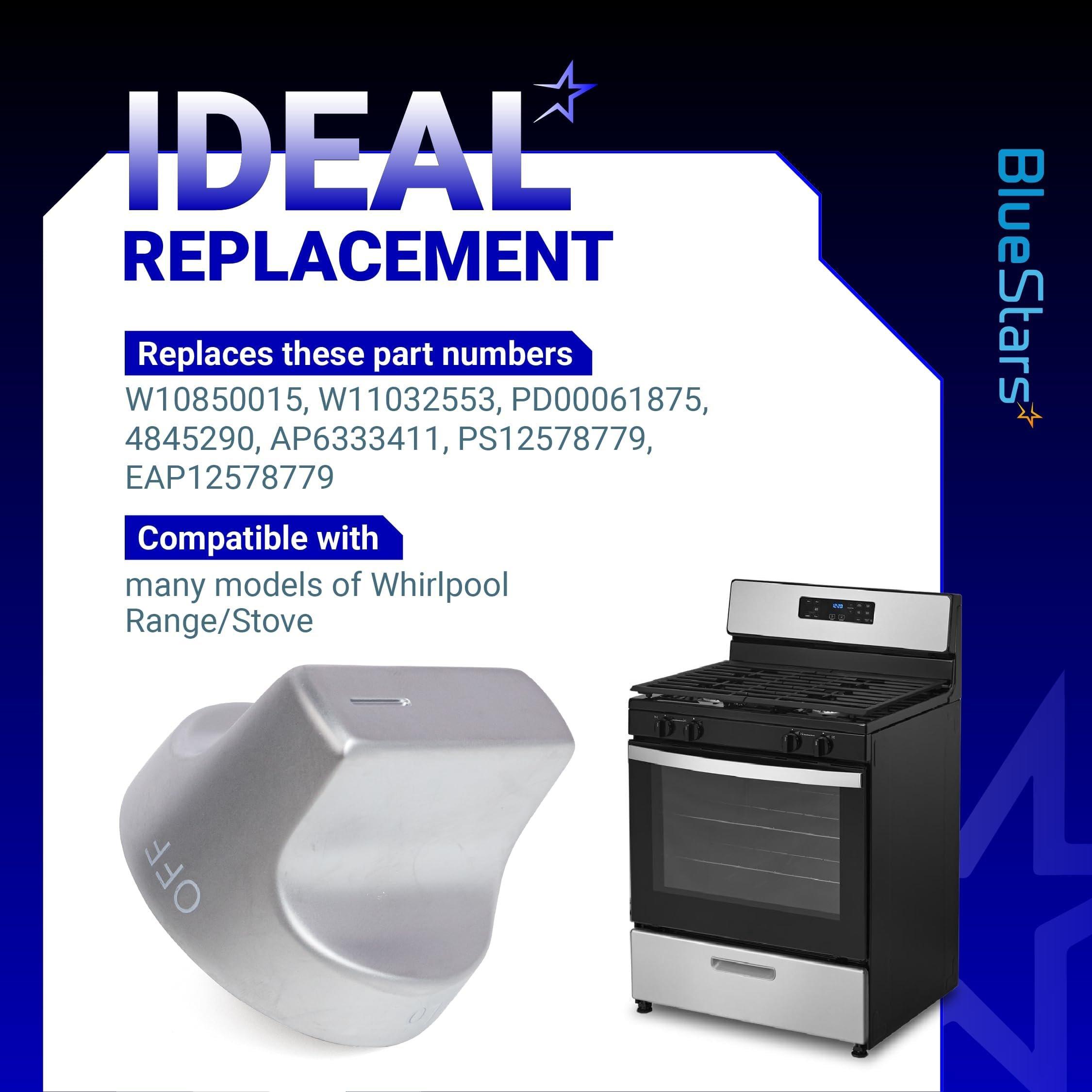 [Lifetime Warranty] W11239985 W10850015 Stove Knob Replacement - Compatible with Whirlpool WFG550S0HZ0, WFG550S0LV1, WFG525S0HV1, WFG535S0JV0, WFG550S0HV0, WFG525S0JZ0, WFG550S0HV3 - Replaces W11032553 4845290 image 4