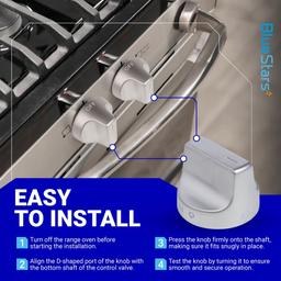 [Lifetime Warranty] W11239985 W10850015 Stove Knob Replacement - Compatible with Whirlpool WFG550S0HZ0, WFG550S0LV1, WFG525S0HV1, WFG535S0JV0, WFG550S0HV0, WFG525S0JZ0, WFG550S0HV3 - Replaces W11032553 4845290 thumbnail 6