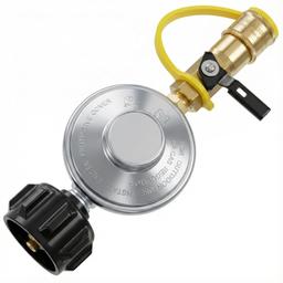 [Lifetime Warranty] Propane Quick Connect Adapter, 1/4" Propane Gas Grill Regulator with QCC1 Quick Connect Fittings, Connects 5-50lbs Propane Tank for Heaters Grills BBQ Camping RV Propane Regulator thumbnail 0