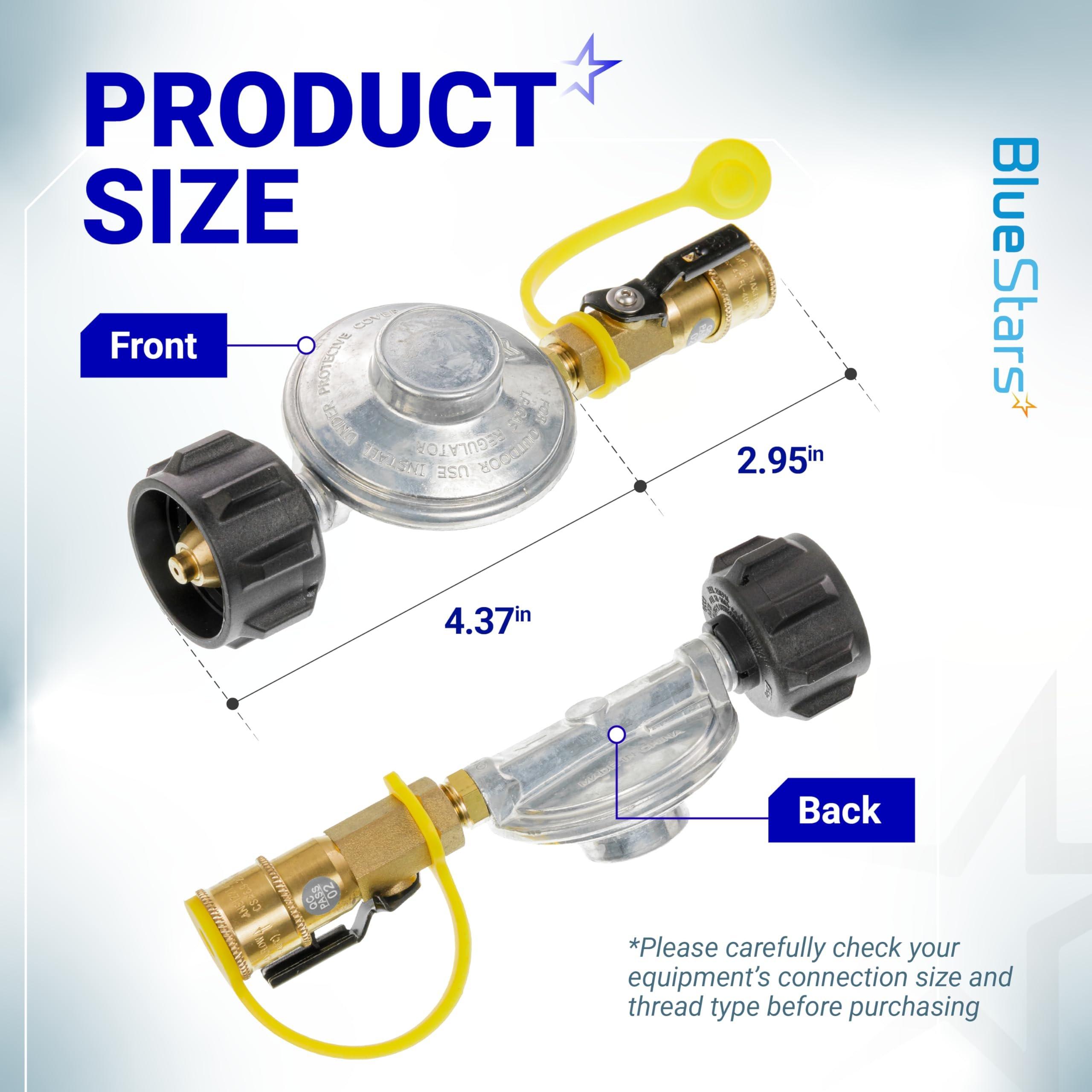 [Lifetime Warranty] Propane Quick Connect Adapter, 1/4" Propane Gas Grill Regulator with QCC1 Quick Connect Fittings, Connects 5-50lbs Propane Tank for Heaters Grills BBQ Camping RV Propane Regulator image 3